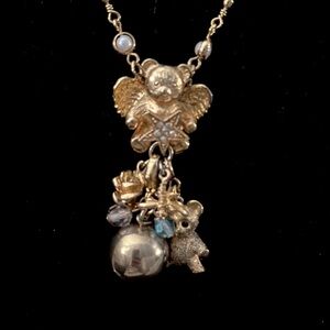 Vintage Kirks Folly Teddy bear necklace and bracelet set